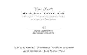 Carte de visite grand format - Ref CV-D4587