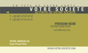 Carte de visite - Ref CV-A459