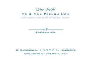 Carte de visite grand format - Ref CV-D4598