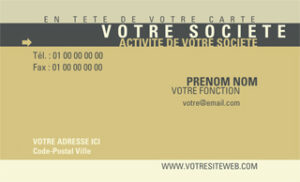 Carte de visite - Ref CV-A460