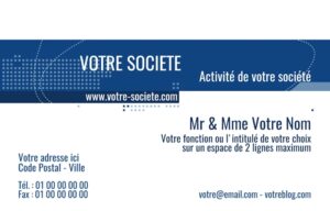 Carte de visite grand format - Ref CV-D4603