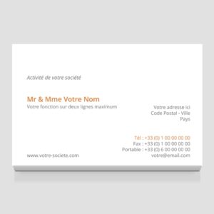 Carte de visite grand format - Ref CV-D4607