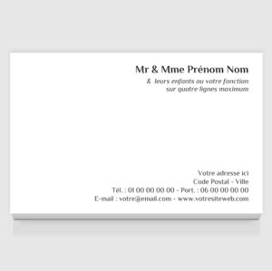 Carte de visite grand format - Ref CV-D4617