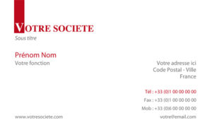 Carte de visite - Ref CV-A4869