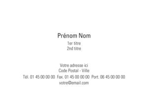 Carte de visite - Ref CV-A2215