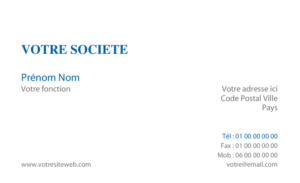 Carte de visite - Ref CV-A9612