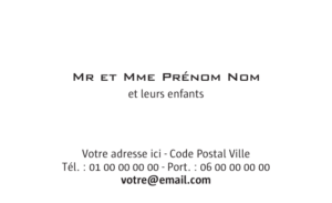 Carte de visite - Ref CV-A9302
