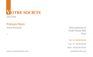 Carte de visite - Ref CV-A33