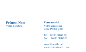 Carte de visite - Ref CV-A6654