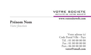 Carte de visite - Ref CV-A9699