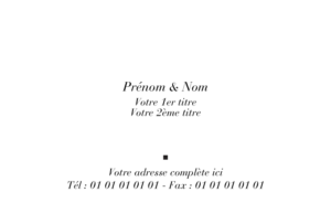 Carte de visite - Ref CV-A521