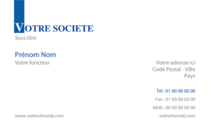 Carte de visite - Ref CV-A4868