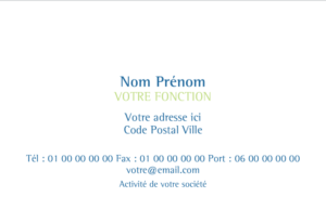 Carte de visite - Ref CV-A1743