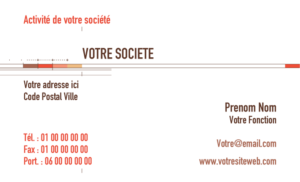 Carte de visite - Ref CV-A704