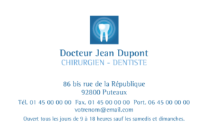 Carte de visite - Ref CV-A1584