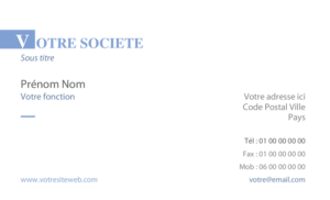 Carte de visite - Ref CV-A3829