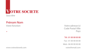 Carte de visite - Ref CV-A34