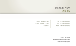 Carte de visite - Ref CV-A13445