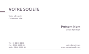 Carte de visite - Ref CV-A9638
