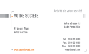 Carte de visite - Ref CV-A9718