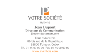 Carte de visite - Ref CV-A1664