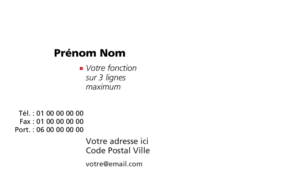 Carte de visite - Ref CV-A15