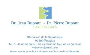 Carte de visite - Ref CV-A1586