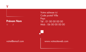 Carte de visite - Ref CV-A6640
