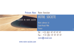 Carte de visite - Ref CV-A271