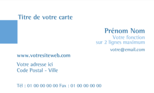 Carte de visite - Ref CV-A1758