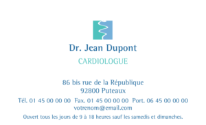 Carte de visite - Ref CV-A1595