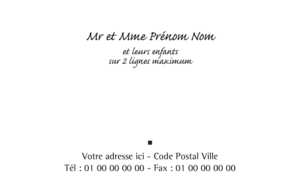 Carte de visite - Ref CV-A9872