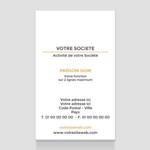 Carte de visite verticale - Ref CV-G5485