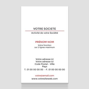 Carte de visite verticale - Ref CV-G5486