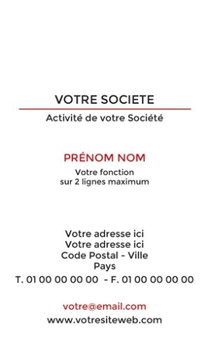 Carte de visite verticale - Ref CV-G5486
