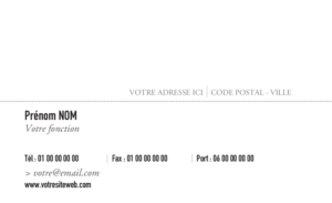 Carte de visite - Ref CV-A6671