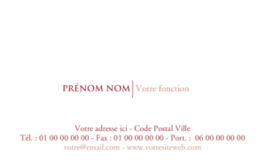 Carte de visite - Ref CV-A9412