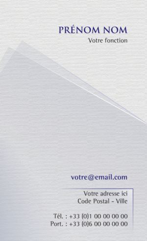 Carte de visite verticale - Ref CV-G10028