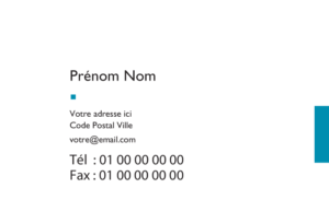 Carte de visite - Ref CV-A9620
