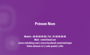 Carte de visite - Ref CV-A9202
