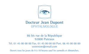 Carte de visite - Ref CV-A1585