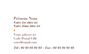 Carte de visite - Ref CV-A522