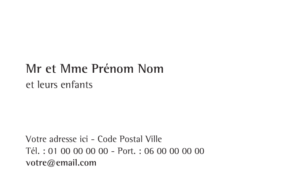 Carte de visite - Ref CV-A9283