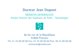 Carte de visite - Ref CV-A1588