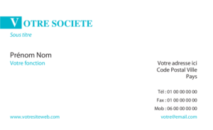 Carte de visite - Ref CV-A9762