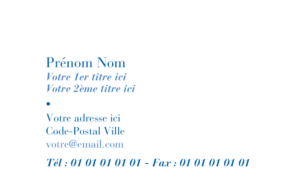 Carte de visite - Ref CV-A673