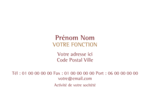 Carte de visite - Ref CV-A1748