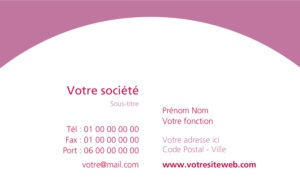 Carte de visite - Ref CV-A1764