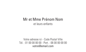 Carte de visite - Ref CV-A9290