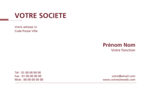 Carte de visite - Ref CV-A9640